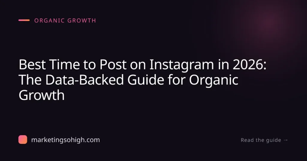 Featured image for Best Time to Post on Instagram in 2026: The Data-Backed Guide for Organic Growth