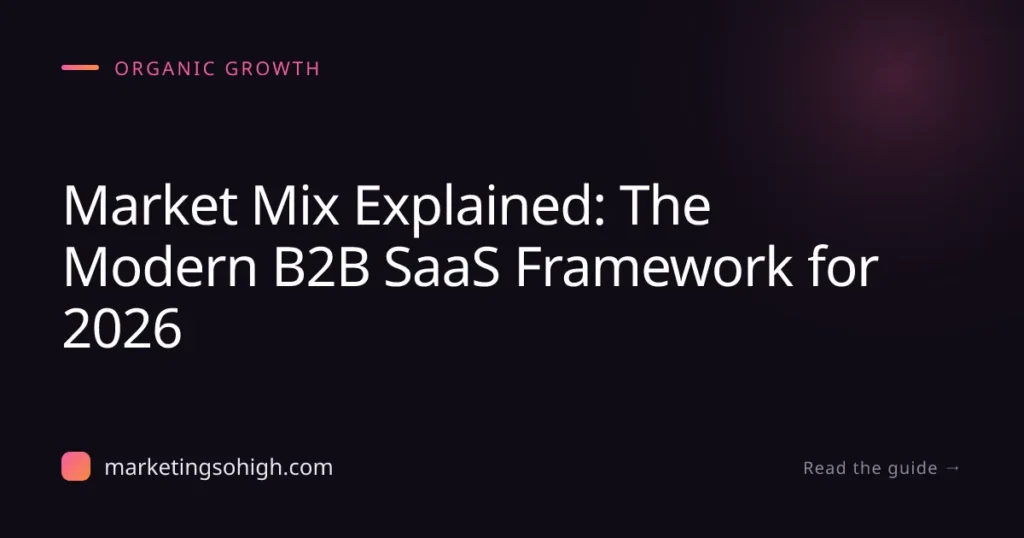 Featured image for Market Mix Explained: The Modern B2B SaaS Framework for 2026