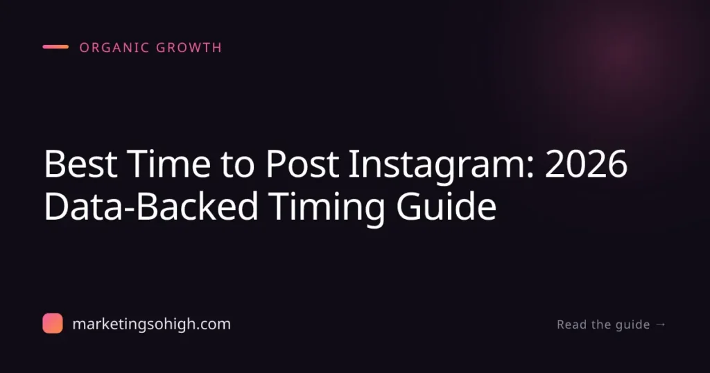 Featured image for Best Time to Post Instagram: 2026 Data-Backed Timing Guide