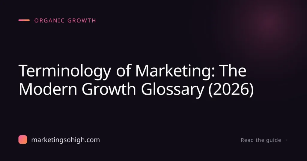 Featured image for Terminology of Marketing: The Modern Growth Glossary (2026)